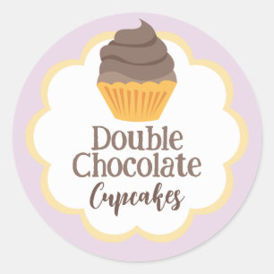 Étiquette de pétoncle à gâteau double chocolat