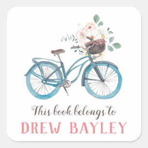 Étiquette de plaque d'immatriculation de la biblio