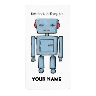 Étiquette de plaque d'immatriculation pour robots 