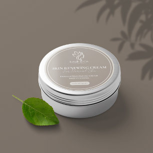 Étiquette de pot cosmétique de salon de beauté bei