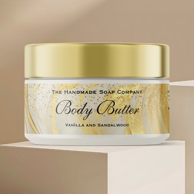 Étiquette de pot de beurre corporel cosmétique Ivo (Créateur téléchargé)