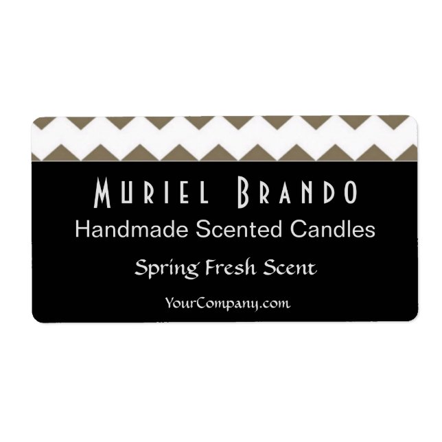 Étiquette de pot de bougie de la Elegant Candle Co (Devant)
