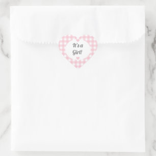 Étiquette de pot de cadeau pour Baby Shower "Pink