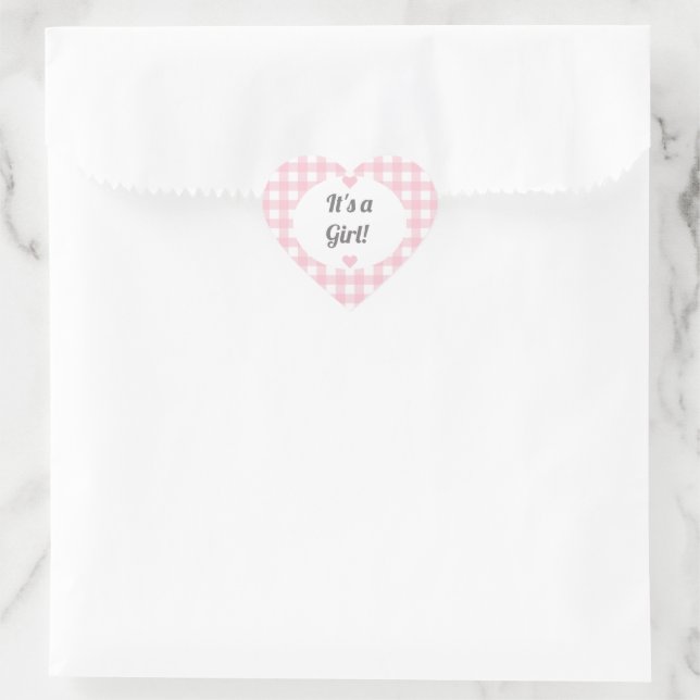 Étiquette de pot de cadeau pour Baby Shower "Pink  (Sac)