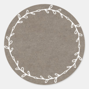 Étiquette de pot de confiture maison rustique en p