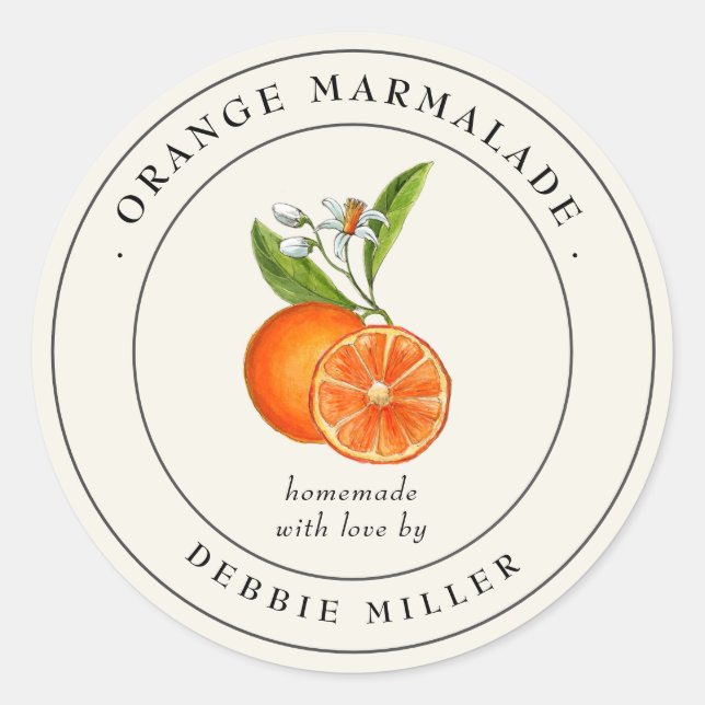 Étiquette de pot de conservation de marmelade d'or (Devant)