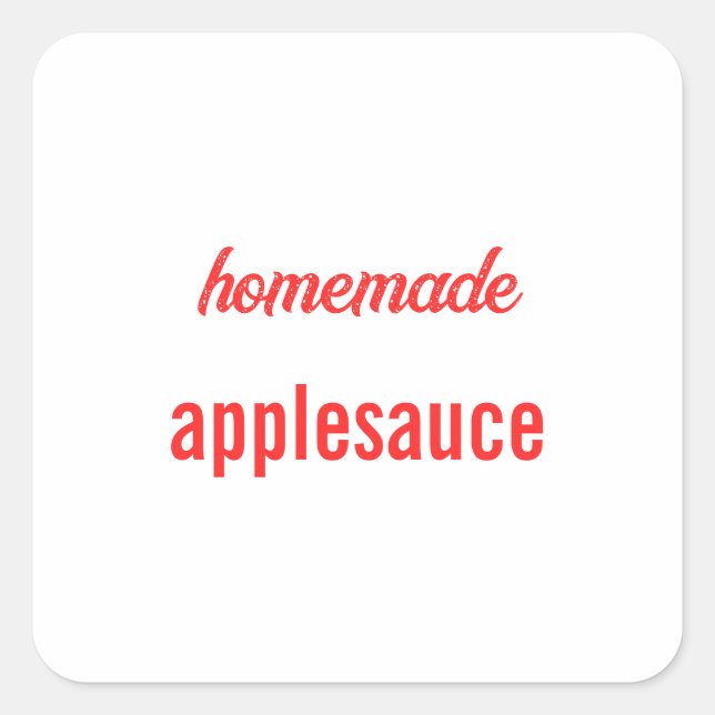 Étiquette de pot de conserve de compote de pommes  (Devant)