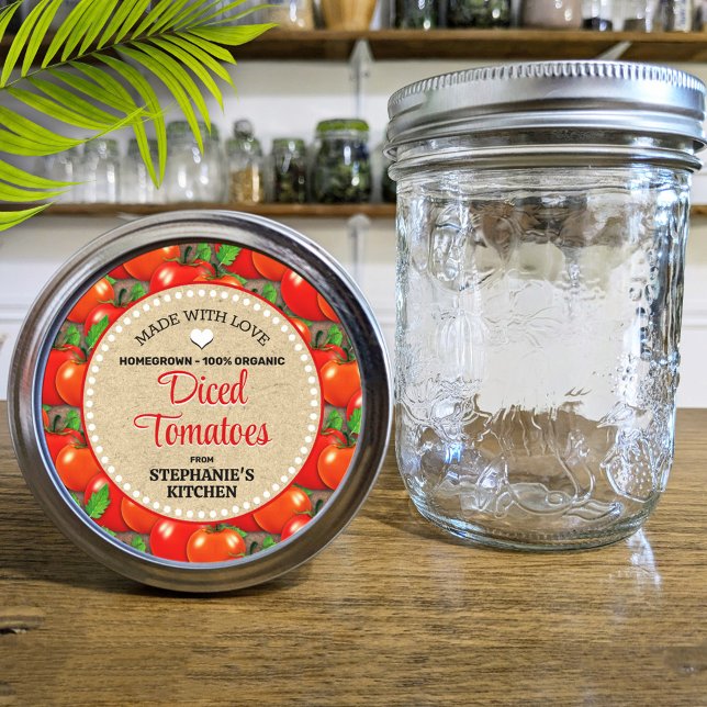Étiquette de pot de conserve de tomates (Créateur téléchargé)
