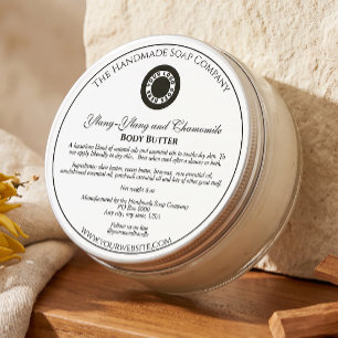 Étiquette de pot de cosmétiques blanc de style vin