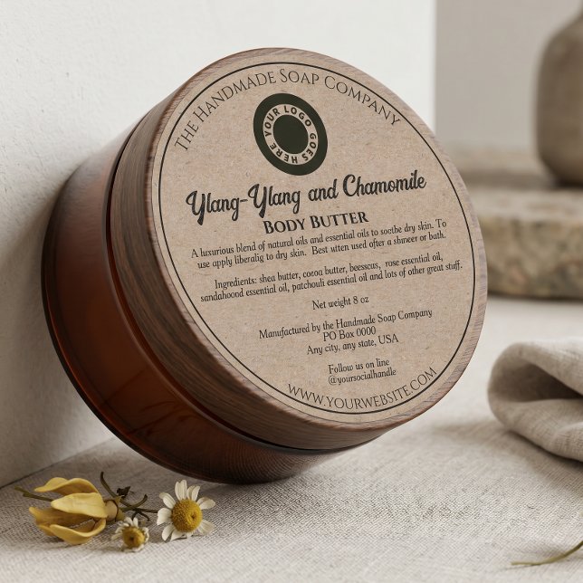 Étiquette de pot de cosmétiques de style papier kr (Créateur téléchargé)