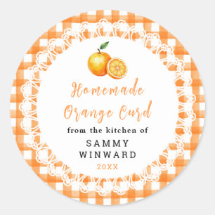 Étiquette de pot de crème d'orange maison