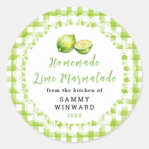 Étiquette de pot de marmelade de citron vert maiso