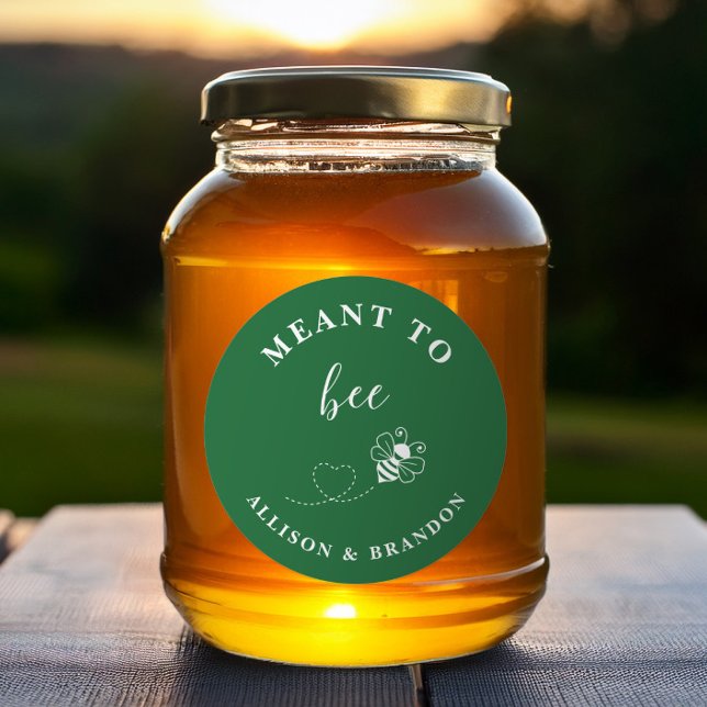 Étiquette de pot Green Meant to Bee, miel pour cad (Créateur téléchargé)