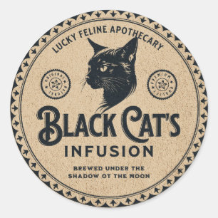 Étiquette de potion vintage Chat Noir Décoration H
