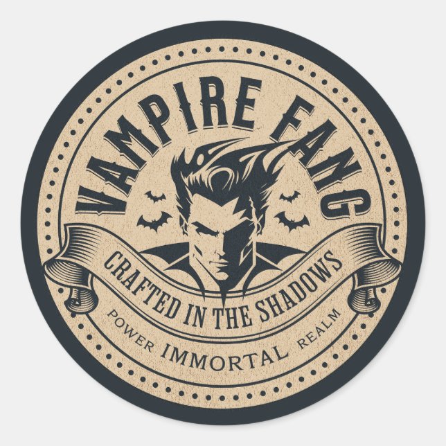 Étiquette de Potion Vintage Crocs de Vampire Décor (Devant)