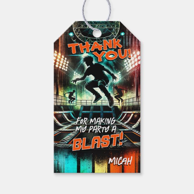 Étiquette de préférence de la fête de la Trampolin (Devant)