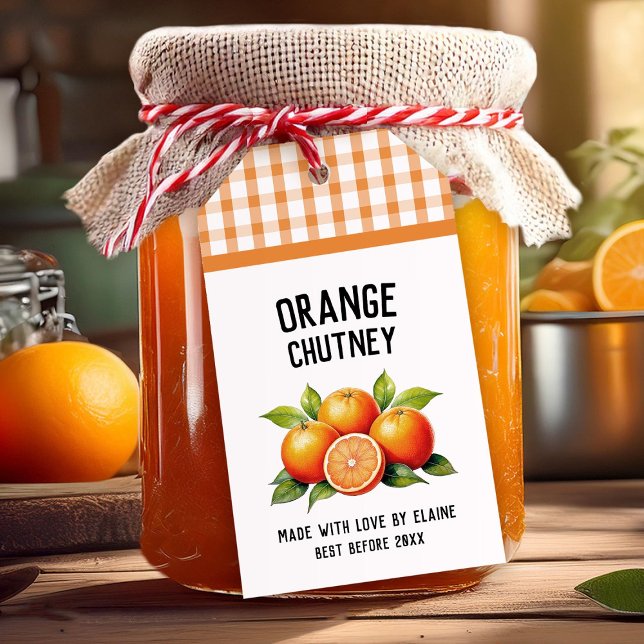 Étiquette de préservation de chutney d'orange à mo (Créateur téléchargé)