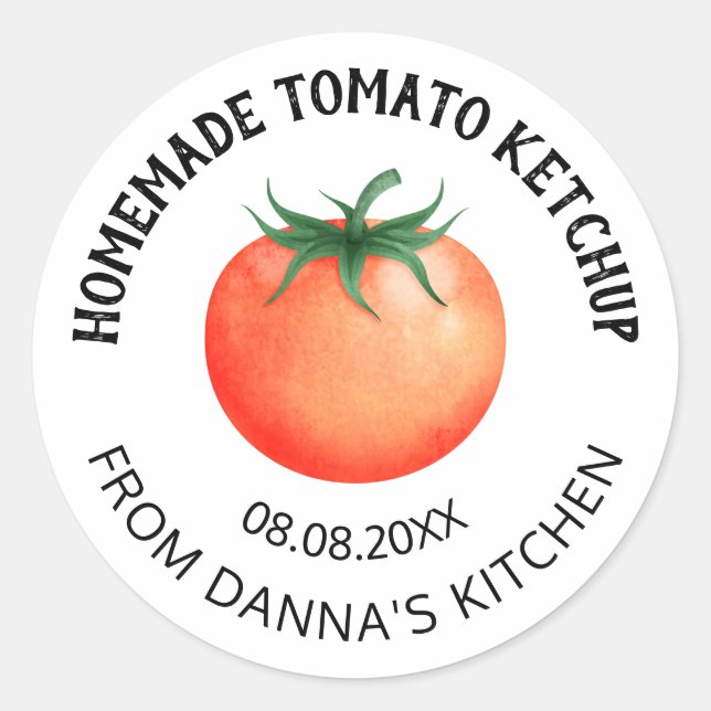 Étiquette de préservation du ketchup de tomate ave (Devant)