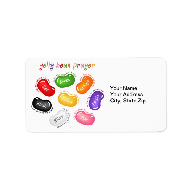 Étiquette de prière Jelly Bean (Devant)