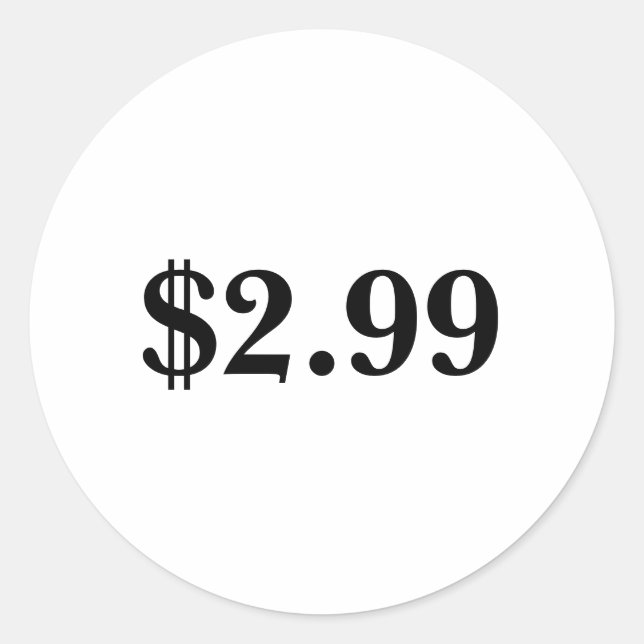 Étiquette de prix (Devant)