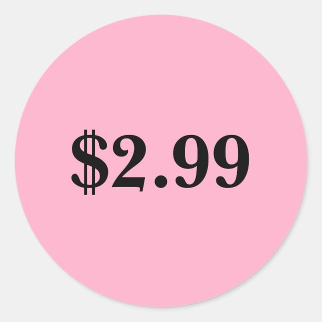 Étiquette de prix (Devant)