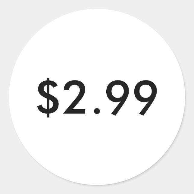 Étiquette de prix (Devant)