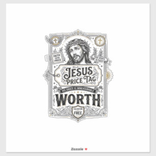 Étiquette de prix de Jésus vaut Étiquette de prix