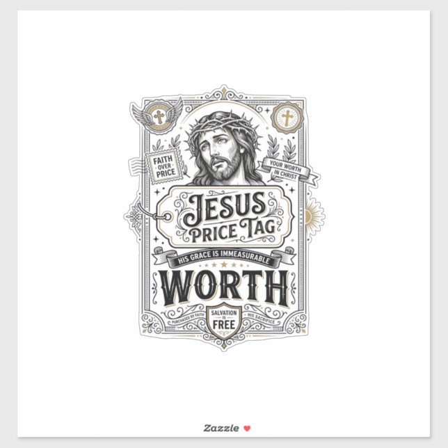 Étiquette de prix de Jésus vaut l'étiquette de pri (Feuille)