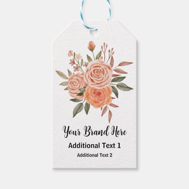 Étiquette de prix de l'arrangement de Rose de pêch (Devant)