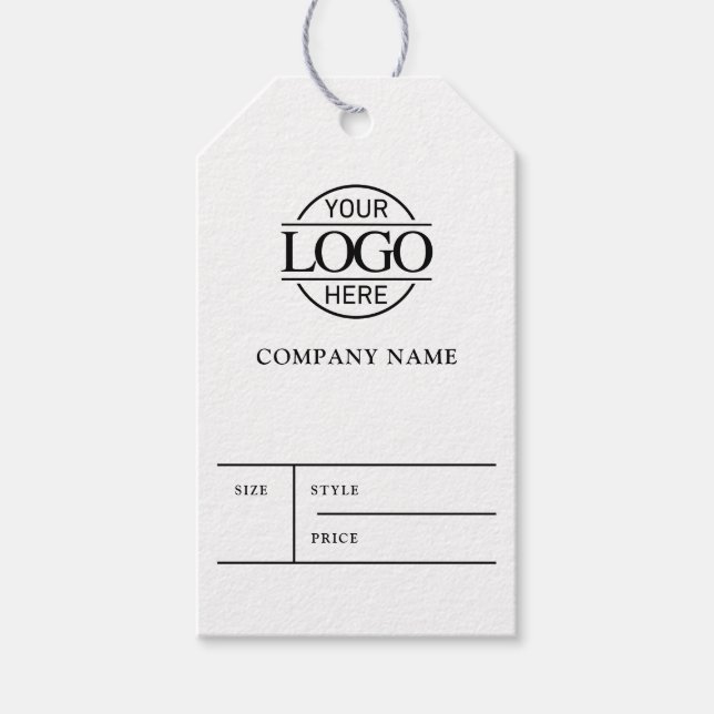 Étiquette de prix de logo d'entreprise blanche sim (Devant)