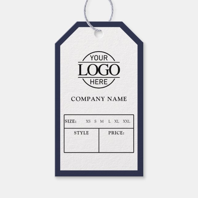 Étiquette de prix de logo d'entreprise bleu modern (Devant)