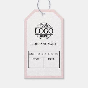 Étiquette de prix de logo d'entreprise rose modern