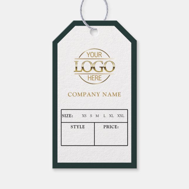 Étiquette de prix de logo d'entreprise verte moder (Devant)
