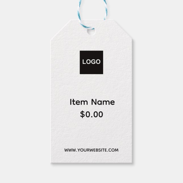 Étiquette de prix de logo personnalisé Code QR de  (Devant)