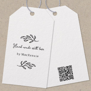 Étiquette de prix de produit avec QR code fait mai