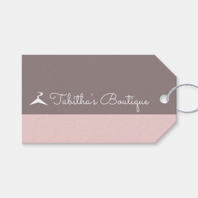 Étiquette de prix de taille de vêtements de boutiq (Devant (Horizontal))