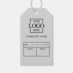 Étiquette de prix de vêtement avec logo d'entrepri