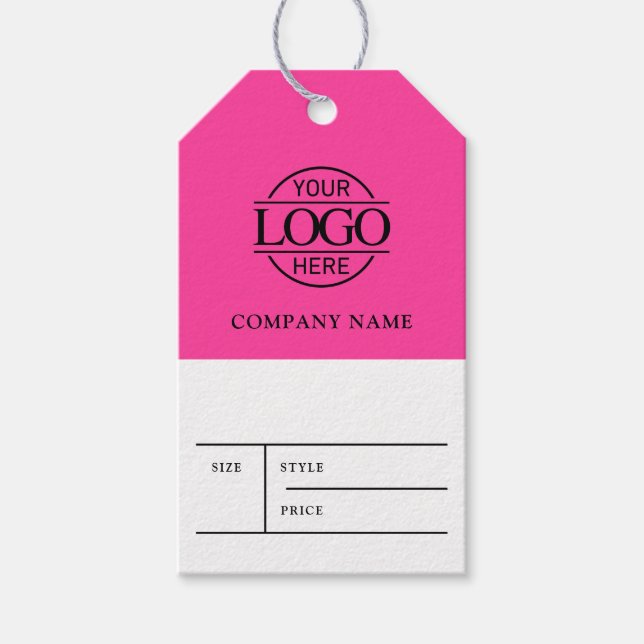 Étiquette de prix de vêtement avec logo simple d'e (Devant)