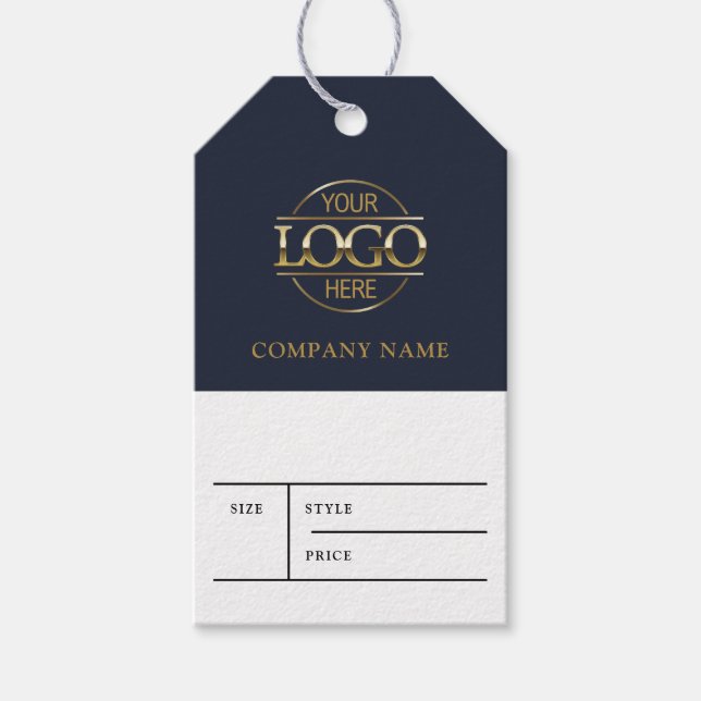Étiquette de prix de vêtement avec logo simple d'e (Devant)