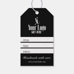 Étiquette de prix de vêtement de boutique de logo 