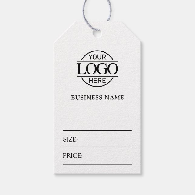 Étiquette de prix de vêtement de logo d'entreprise (Devant)