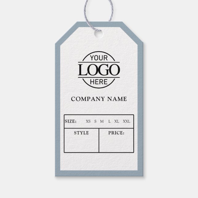 Étiquette de prix de vêtements avec logo d'entrepr (Devant)