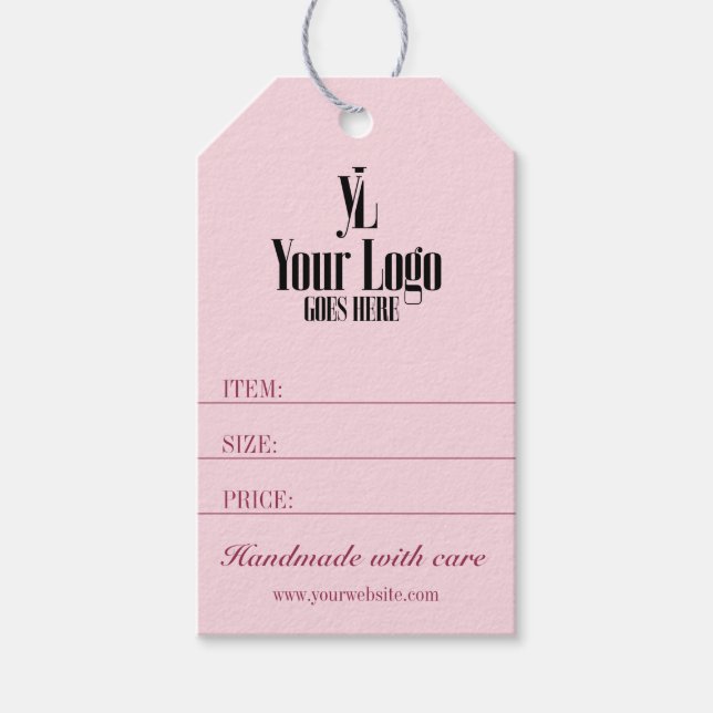 Étiquette de prix de vêtements avec logo d'entrepr (Devant)