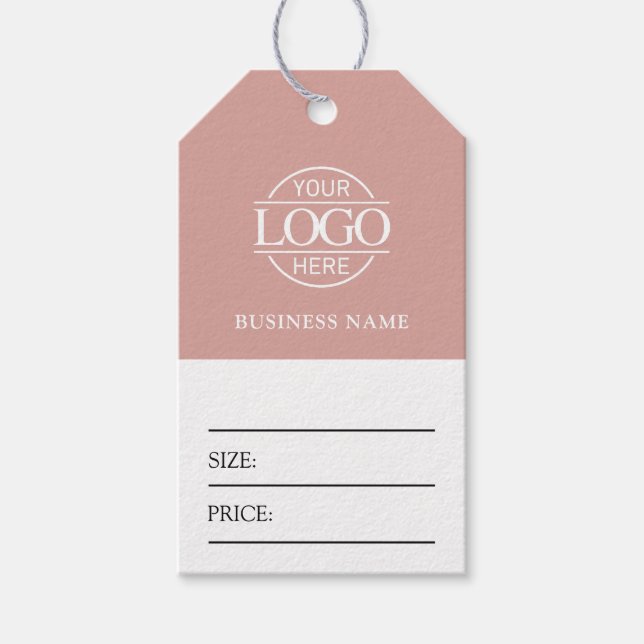 Étiquette de prix de vêtements avec logo d'entrepr (Devant)