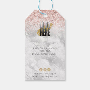Étiquette de prix de vêtements avec logo Marbre Pa