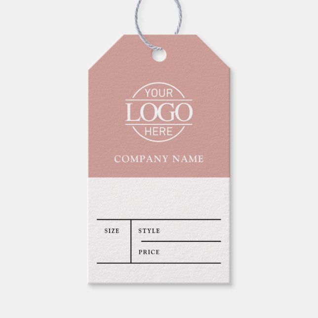 Étiquette de prix de vêtements avec logo simple ro (Devant)