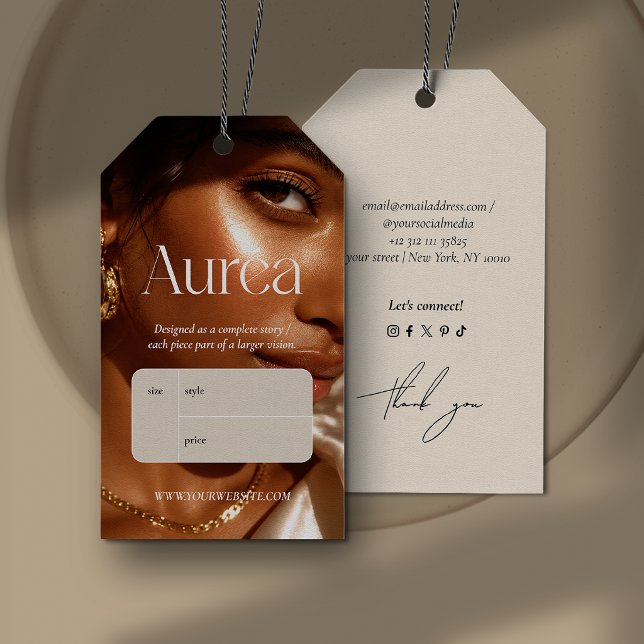 Étiquette de prix de vêtements de produit photo mo (Créateur téléchargé)