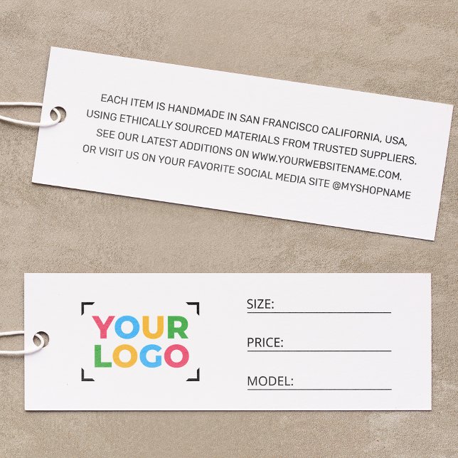 Étiquette de prix de vêtements simple Logo d'entre (Créateur téléchargé)