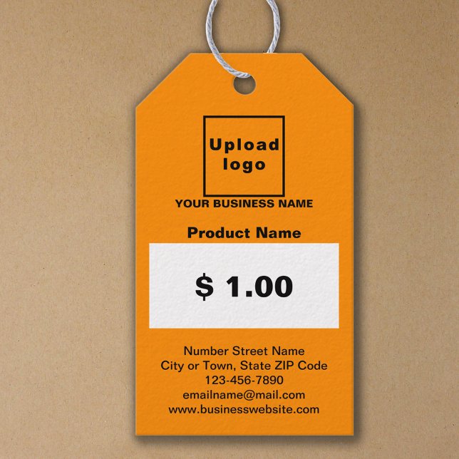 Étiquette de prix du produit d'entreprise couleur  (Orange color business product price tag)