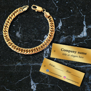 Étiquette de prix métal or de luxe